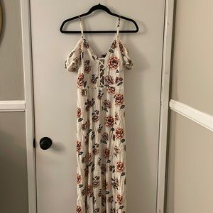 Cold shoulder floral maxi dress - NWT